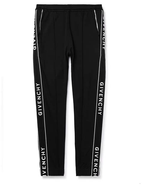 Technical jersey track pant in black 